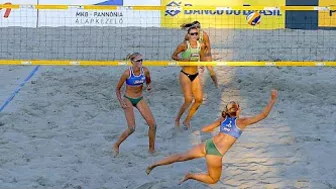 Beach Volleyball Girls Fight For Every Point