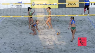 Beach Volleyball Girls Fight For Every Point