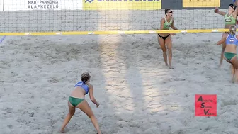 Beach Volleyball Girls Fight For Every Point