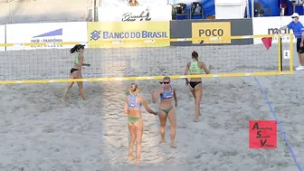 Beach Volleyball Girls Fight For Every Point