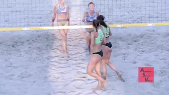 Beach Volleyball Girls Fight For Every Point