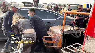 2 injured after out-of-control off-road vehicle crashes into beach bystanders in China