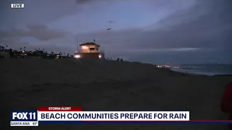 Beach communities prepare for rain