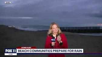 Beach communities prepare for rain