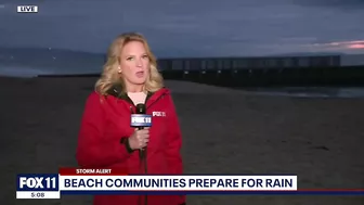 Beach communities prepare for rain