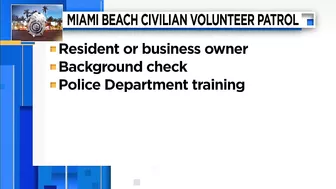 Miami Beach is looking for civilian patrol volunteers