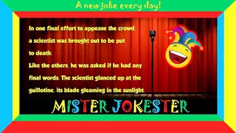 Funny clean joke: He laughed at his own execution... | Joke of the day ????