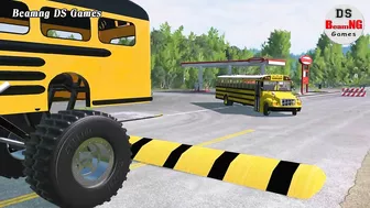 Trucks Cars vs Massive Speed Bumps Beamng Drive DS Games #103