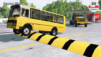 Trucks Cars vs Massive Speed Bumps Beamng Drive DS Games #103