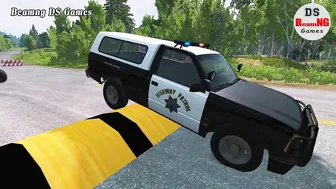 Trucks Cars vs Massive Speed Bumps Beamng Drive DS Games #103