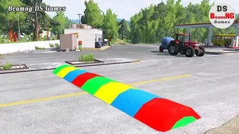 Trucks Cars vs Massive Speed Bumps Beamng Drive DS Games #104