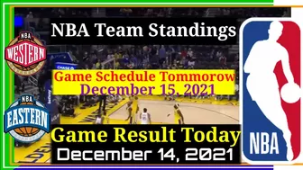 NBA TEAM STANDINGS | NBA SCHEDULE TOMORROW December 15 2021 | NBA GAME RESULT TODAY | NBA STANDINGS