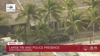 Large FBI presence spotted outside Palm Beach businesses