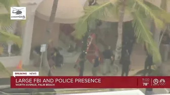 Large FBI presence spotted outside Palm Beach businesses