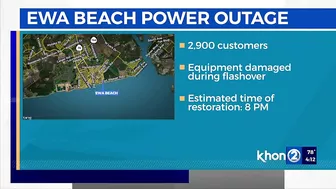 Power outage impacts over 2900 residents in Ewa Beach