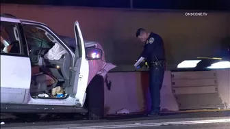 Freeway Vehicle Pile Up Leaves One Dead | Long Beach