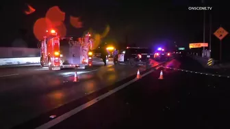 Freeway Vehicle Pile Up Leaves One Dead | Long Beach