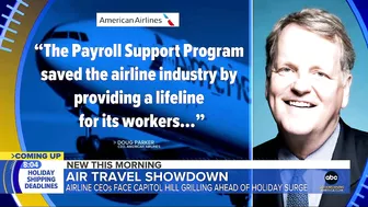 Airline CEOs to testify before Congress ahead of holiday travel crunch l GMA