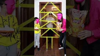 Funny challenge with tape by Tsuriki Show #shorts