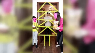 Funny challenge with tape by Tsuriki Show #shorts