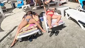 2021 Plaja Corint Beach 4K VIDEO  Sun Summer Party Fun Mamaia Bikini Beach.