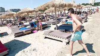 2021 Plaja Corint Beach 4K VIDEO  Sun Summer Party Fun Mamaia Bikini Beach.