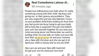 Celebrity Real Comedienne Latrese Allen has a message ???? for Miss Lae Lae‼️????????