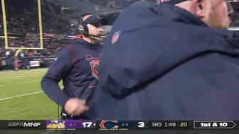 Matt Nagy spikes the challenge flag like Gronk