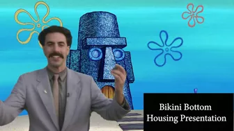 Borat visits Spongebob at Bikini Bottom