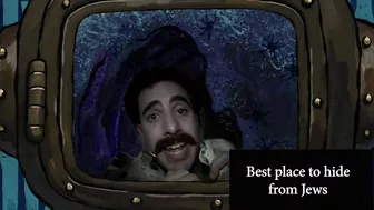 Borat visits Spongebob at Bikini Bottom