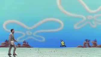 Borat visits Spongebob at Bikini Bottom