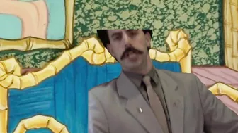 Borat visits Spongebob at Bikini Bottom