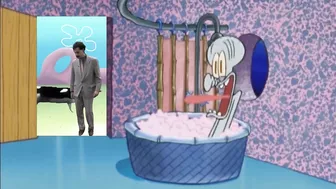 Borat visits Spongebob at Bikini Bottom