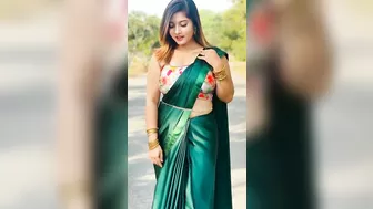 Indian models in stylish saree blouses