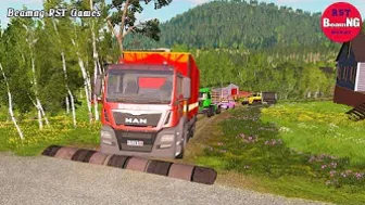 Trucks Cars vs Massive Speed Bumps Beamng Drive RST Games #134