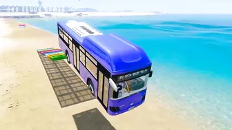 Bus Transport Delivery With Truck at the Beach - Car Truck Games GTA 5