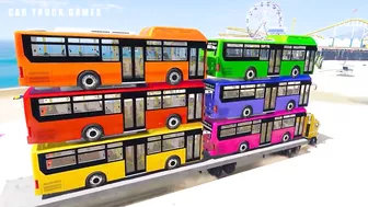 Bus Transport Delivery With Truck at the Beach - Car Truck Games GTA 5