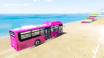 Bus Transport Delivery With Truck at the Beach - Car Truck Games GTA 5