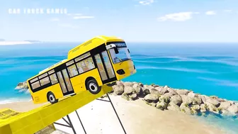 Bus Transport Delivery With Truck at the Beach - Car Truck Games GTA 5