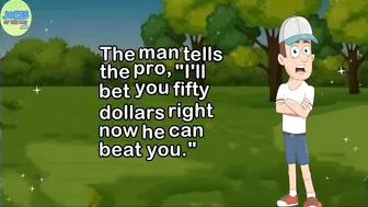 Funny Joke: A man goes to a golf course and tells the club pro he's taught a gorilla to play golf