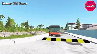 Trucks Cars vs Massive Speed Bumps Beamng Drive RST Games #136