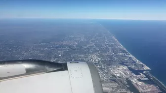 Flying over Miami Beach Florida