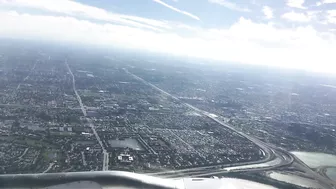 Flying over Miami Beach Florida