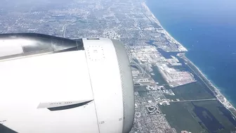 Flying over Miami Beach Florida