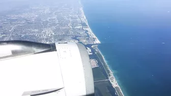 Flying over Miami Beach Florida