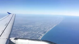 Flying over Miami Beach Florida