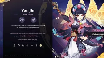 Yun Jin Official Trailer Genshin Impact