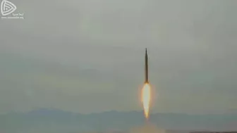 Iranian made percision missile testing in war games