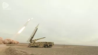 Iranian made percision missile testing in war games