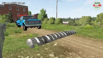 Cars vs Massive Speed Bumps Beamng DIOR Games #73